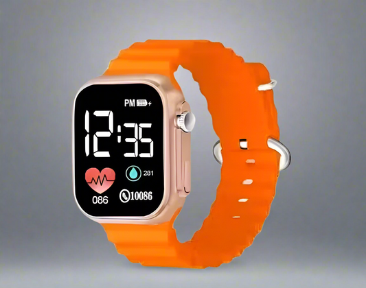 Stylish Headphones Earbuds With Best Quality LED Watch Wireless Bluetooth Headphones & Earphones Touch Sensor V5.1 With HD Mic And Active Noisz Cancellation Supported All Android & IOS Devices Bluetooth Headset (BT+ Black Cover, Watch, True Wireless)