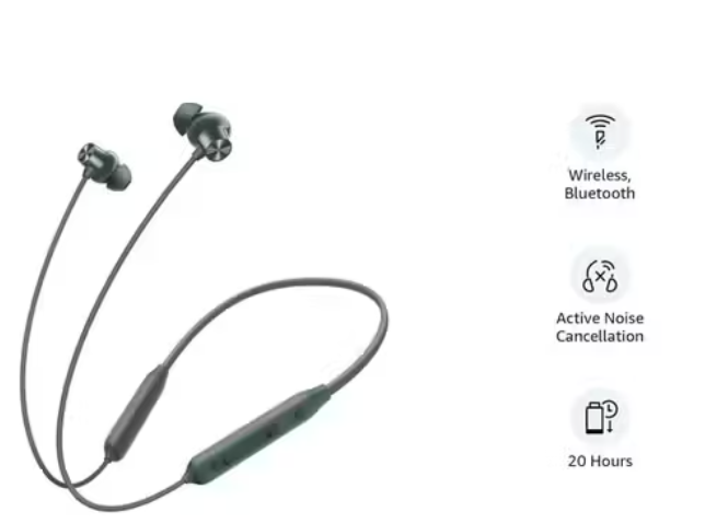Bluetooth Wireless in Ear Neckband Compatible with Z2 with Mic, Bombastic Bass, 10 Mins Charge - 20 Hrs Music, 30 Hrs Battery Life