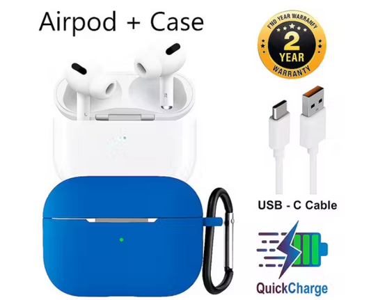 Airpods Pro - True Wireless Bluetooth Earphones with 5-Hour Endurance – Powerful Sound & Quick Setup (White)