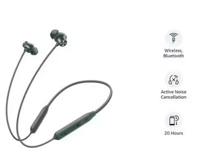 Bluetooth Wireless in Ear Neckband Compatible with Z2 with Mic, Bombastic Bass, 10 Mins Charge - 20 Hrs Music, 30 Hrs Battery Life