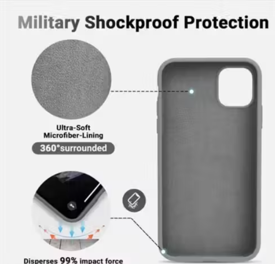 COMPITABLE FOR iPhone 14 Back Cover | Full Camera Protection | Raised Edges | Super Soft Silicone | Bumper Case