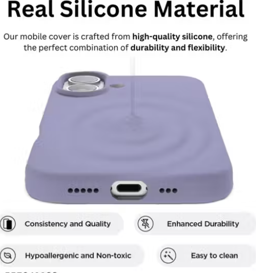 Silicon Back Cover iphone 16 Lavender